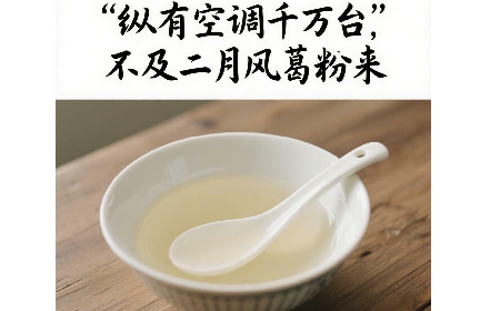 縱有空調(diào)千萬臺(tái)，不及二月風(fēng)葛粉來